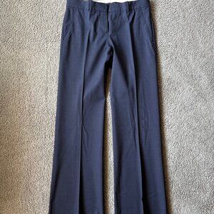 Theory Navy Wool Dress Pants Size 10 Tailored Straight Leg Career Trousers